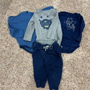 Circo Blue and Gray Kids Jogger Set